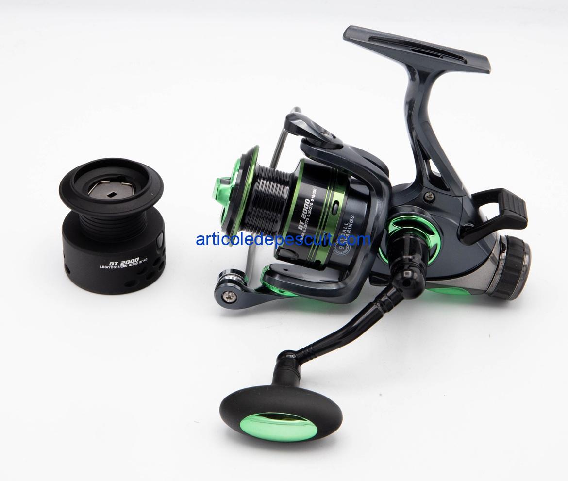 Mulineta Spinning, SIRENA DT 2000, cu 10 rulmenti, tambur metalic, BaitRunner – produs nou - imagine 2