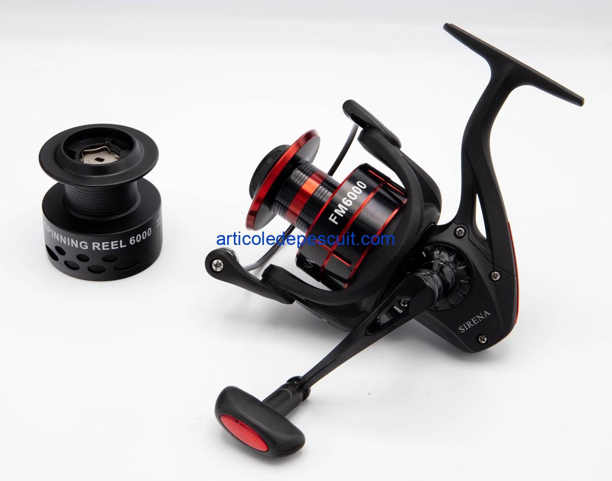 Mulineta multirol stationar si spinning SIRENA FM 6000, High Performance, 10 rulm., tambur aluminiu – produs nou - imagine 2