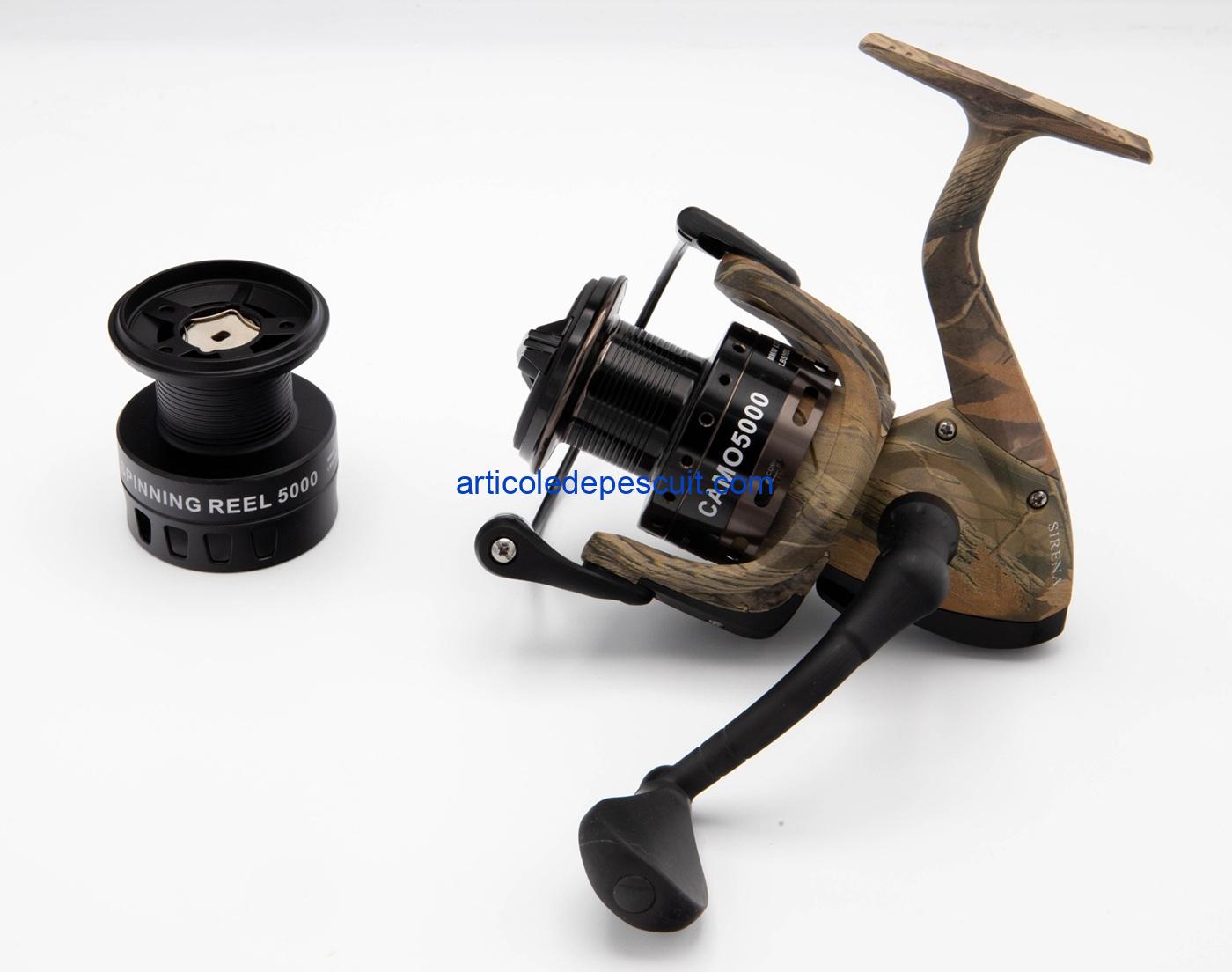 Mulineta Crap si Somn, SIRENA CAMO 5000, cu 10 rulmenti, tambur aluminiu – produs nou - imagine 2