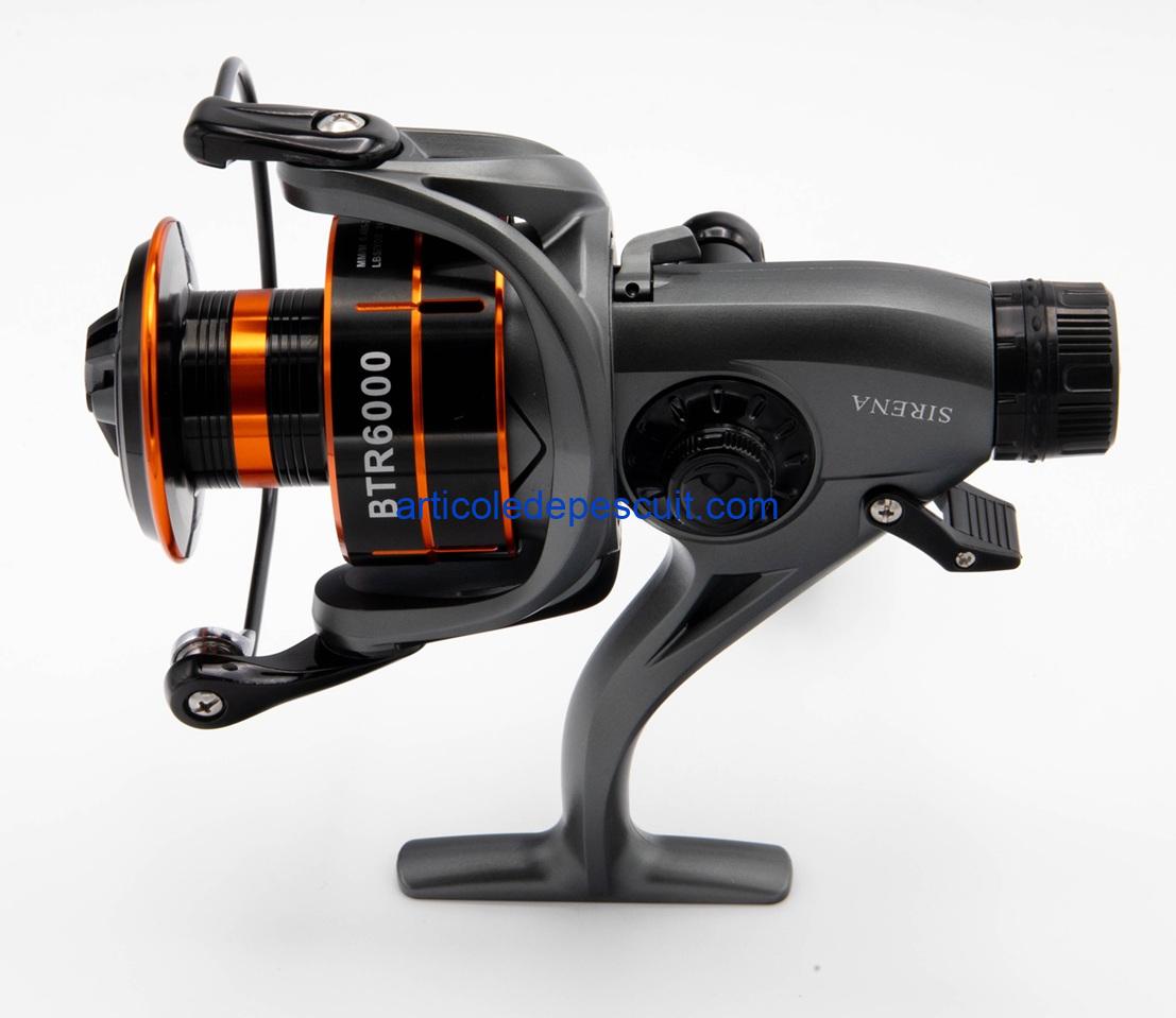 Mulineta Spinning, SIRENA BTR 6000, cu 10 rulmenti, tambur metalic, BaitRunner – produs nou - imagine 3