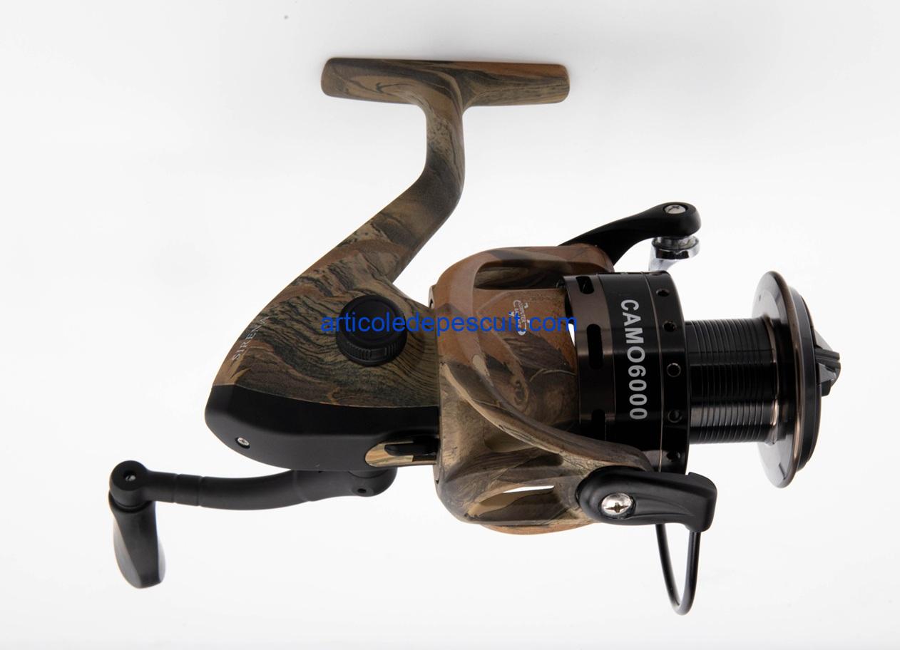 Mulineta Crap si Somn, SIRENA CAMO 6000, cu 10 rulmenti, tambur aluminiu – produs nou - imagine 3