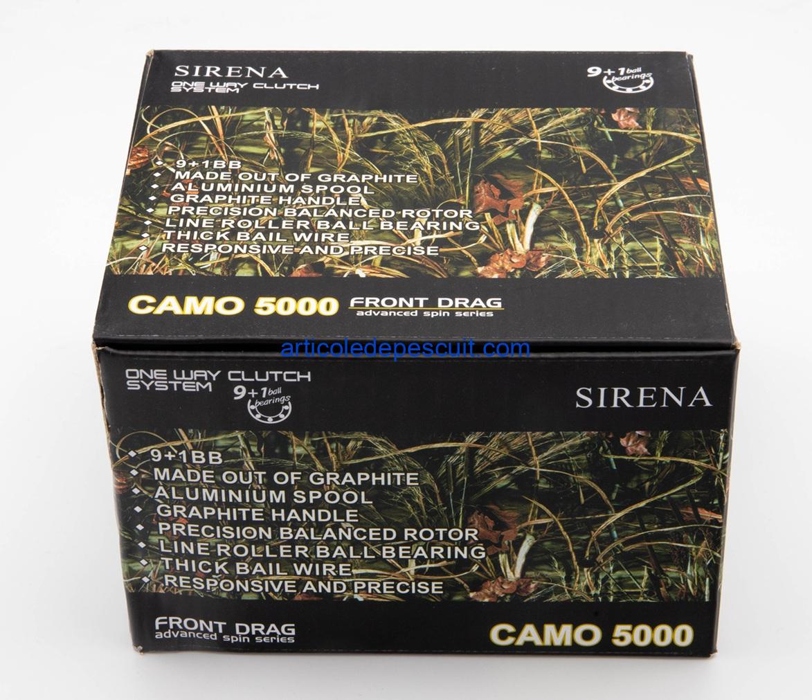 Mulineta Crap si Somn, SIRENA CAMO 5000, cu 10 rulmenti, tambur aluminiu – produs nou - imagine 4