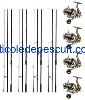 Set 4 lansete Carbon 80% + 4 mulinete YT7000, cu 13 rulmenti – produse noi