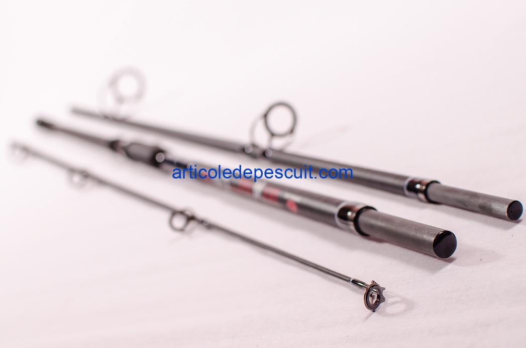 Set 4 Lansete 3,60, Carbon 100%, de 5 Lbs + 4 mulinete NGK 10.000, cu 10 rulmenti – transport gratuit - imagine 6