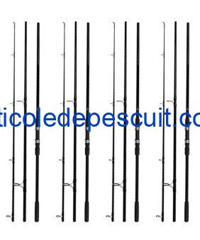 Set 4 Lansete Crap si Somn, lungime 3,90 m, Diamant Alb, Next Carp, Carbon 80 %, 3,50 Lbs, din 3 tronsoane – produse noi